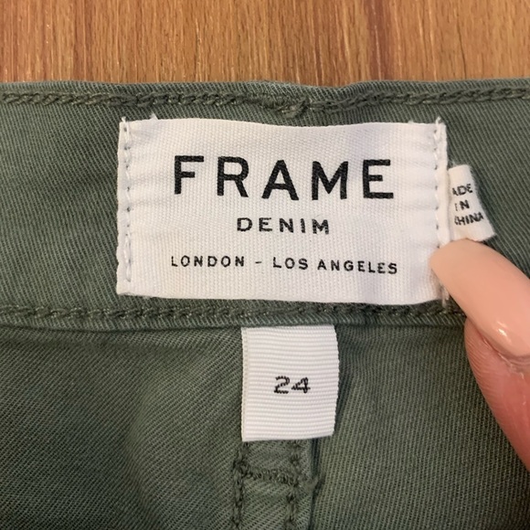 FRAME Denim Le Cutoff Raw Hem Platoon Shorts - Picture 7 of 11